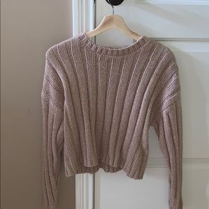 blush pink knit sweater
